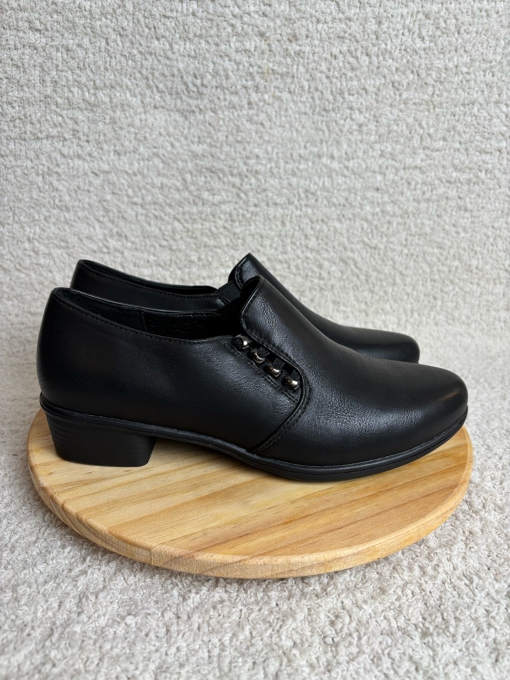Patrizia by Spring Step Ivanie Shootie Block Heel Low Bootie Size 8 in Black